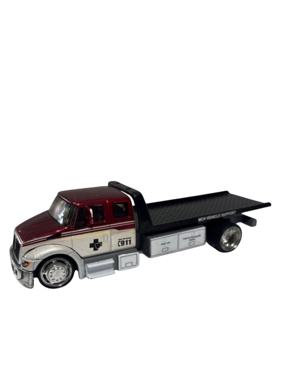 Maisto International DuraStar Flatbed Diecast Truck 1:64 Red White